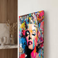 Renkli Graffiti Pop Art Portre Cam Tablo – Cam Tablo