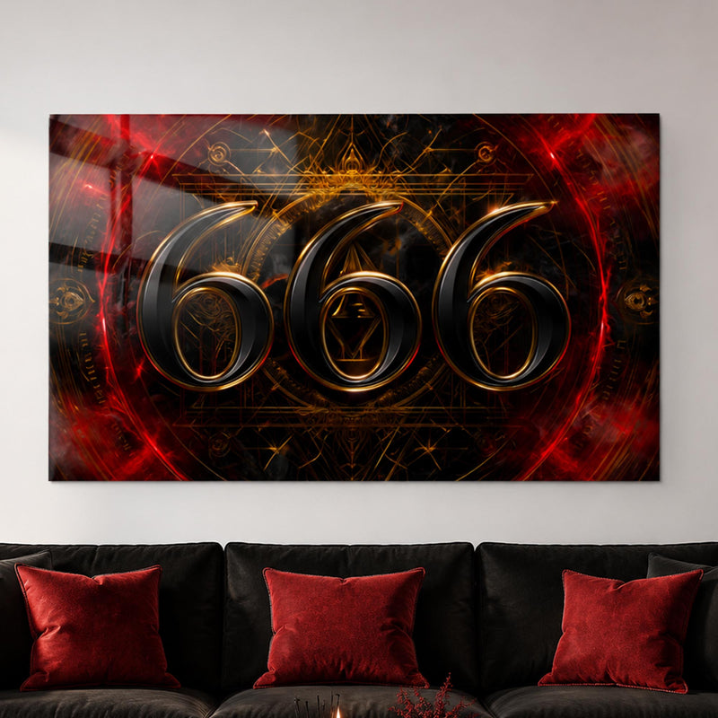 Kızıl Girdapta 666 Cam Tablo – Cam Tablo