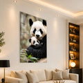 Anne Panda ve Yavrusu Cam Tablo – Cam Tablo