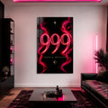 Fuşya Alevlerde 999 Cam Tablo – Cam Tablo