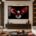 Türk Bayraklı Kartal Cam Tablo – Cam Tablo