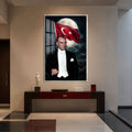 Ay Işığında Atatürk Cam Tablo – Gümüş Çerçeveli