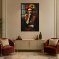 Ayçiçekleriyle Frida Kahlo Portresi Cam Tablo – Cam Tablo