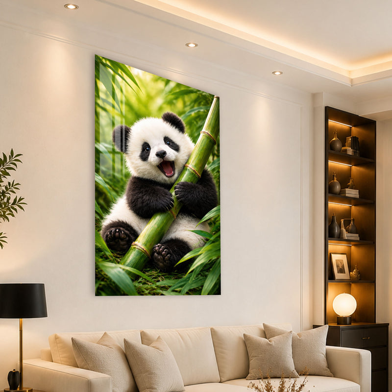 Bambu Yiyen Panda Cam Tablo – Cam Tablo