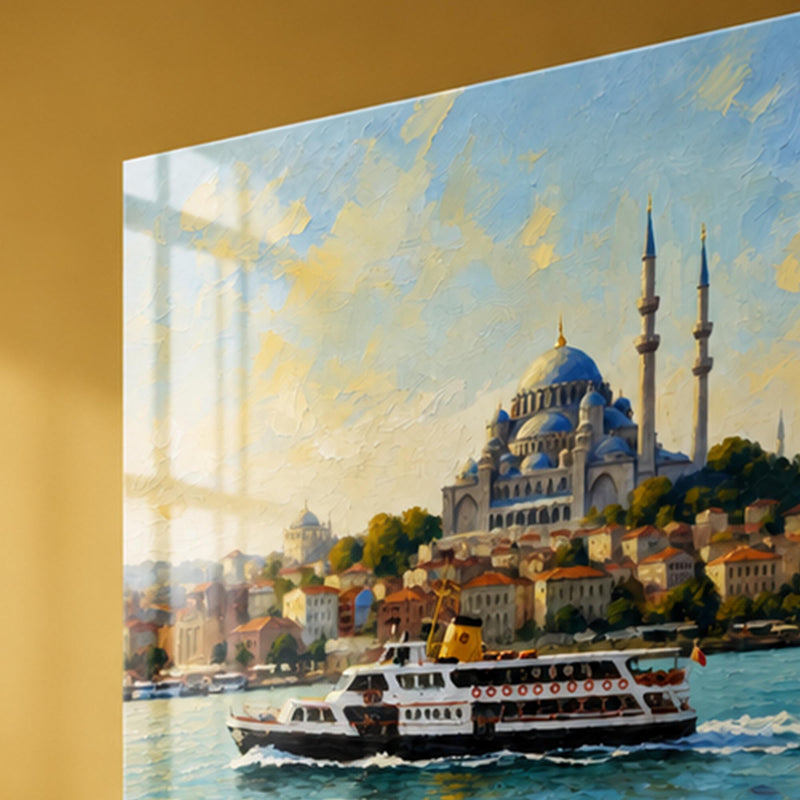 İstanbul Boğazı Kedi Manzarası Cam Tablo – Cam Tablo
