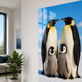 Penguen Ailesi Cam Tablo – Cam Tablo