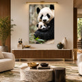 Anne Panda ve Yavrusu Cam Tablo – Cam Tablo