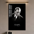 İmzalı Atatürk Cam Tablo