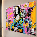 Pop Art Mona Lisa Grafiti Cam Tablo – Cam Tablo