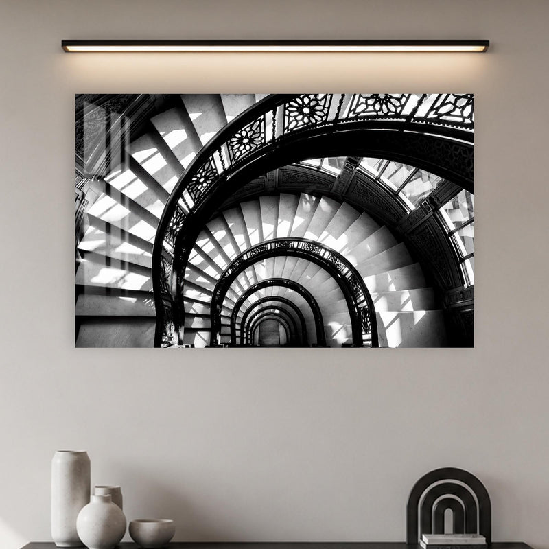 Spiral Merdiven Mimarisi Cam Tablo – Cam Tablo