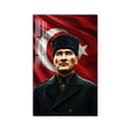 Kalpaklı Atatürk Cam Tablo