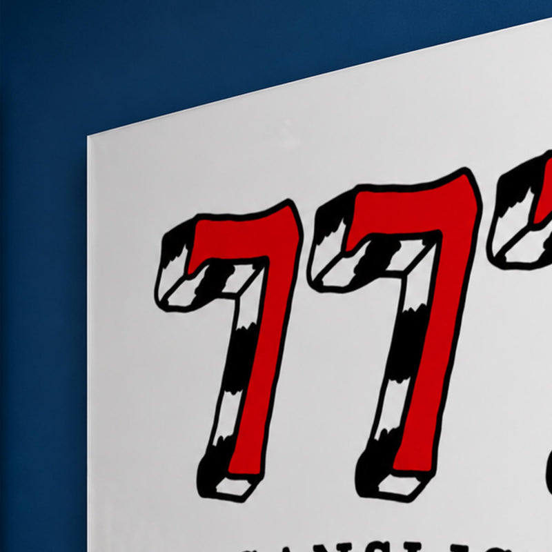 Retro 777 Şans Afişi Cam Tablo – Cam Tablo