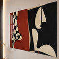 Dama ve Yüz Silüeti Cam Tablo – Cam Tablo