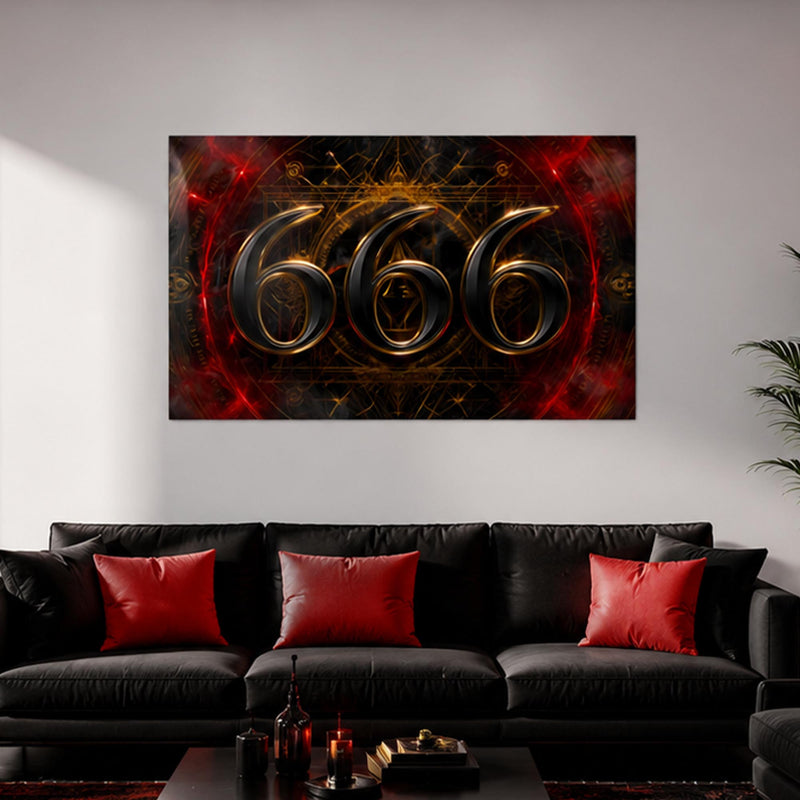 Kızıl Girdapta 666 Cam Tablo – Cam Tablo