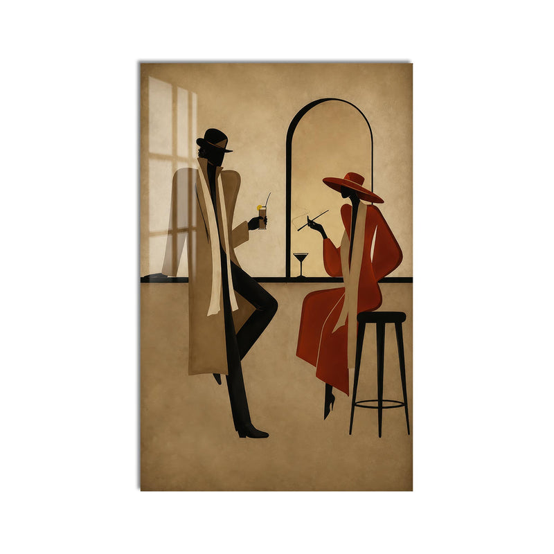 Art Deco Barda Zarif Çift Cam Tablo – Cam Tablo