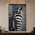 Zebra Sırtı Siyah Beyaz Cam Tablo – Cam Tablo