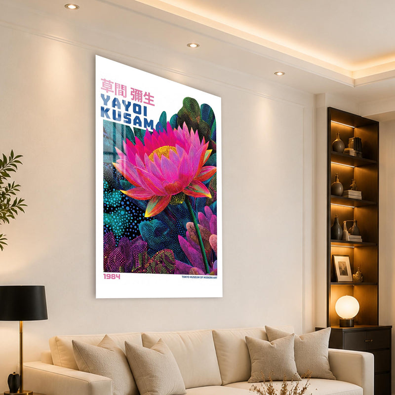 Pembe Benekli Rüya Çiçeği Cam Tablo – Cam Tablo