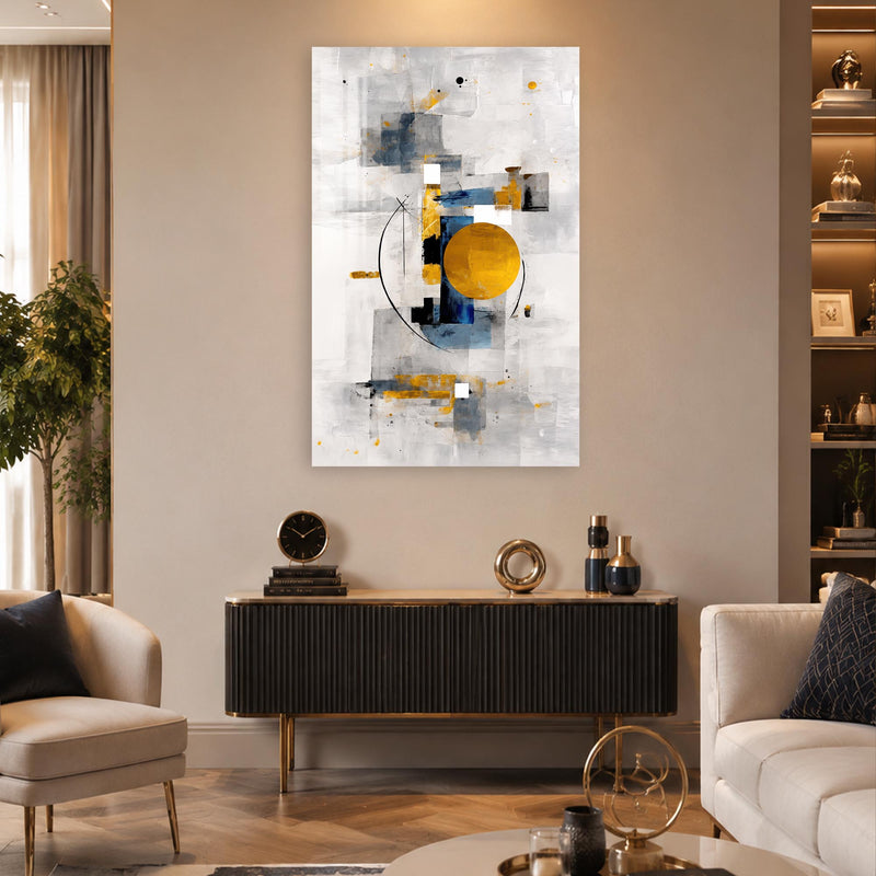 Hardal Güneşli Denge Cam Tablo – Cam Tablo