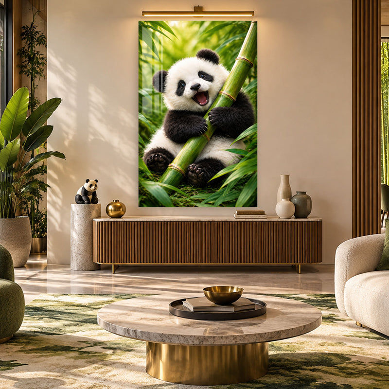Bambu Yiyen Panda Cam Tablo – Cam Tablo