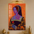 Renkli Pop Art Portre Cam Tablo – Cam Tablo