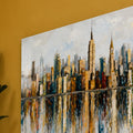 New York Skyline Empire State Renkli Cam Tablo – Cam Tablo