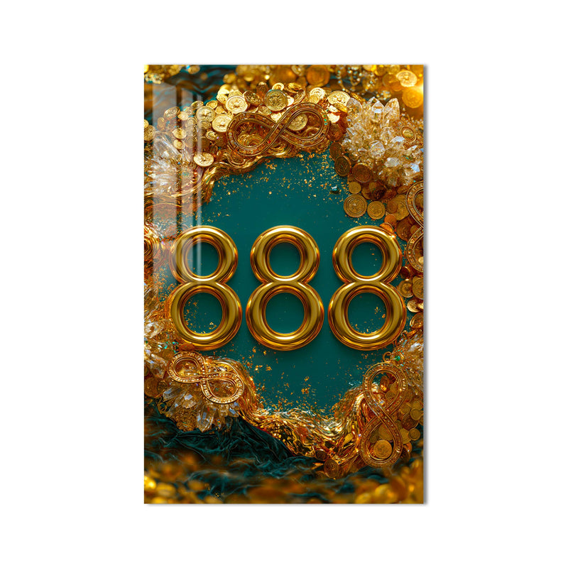 Zümrüt Hazinede 888 Cam Tablo – Cam Tablo