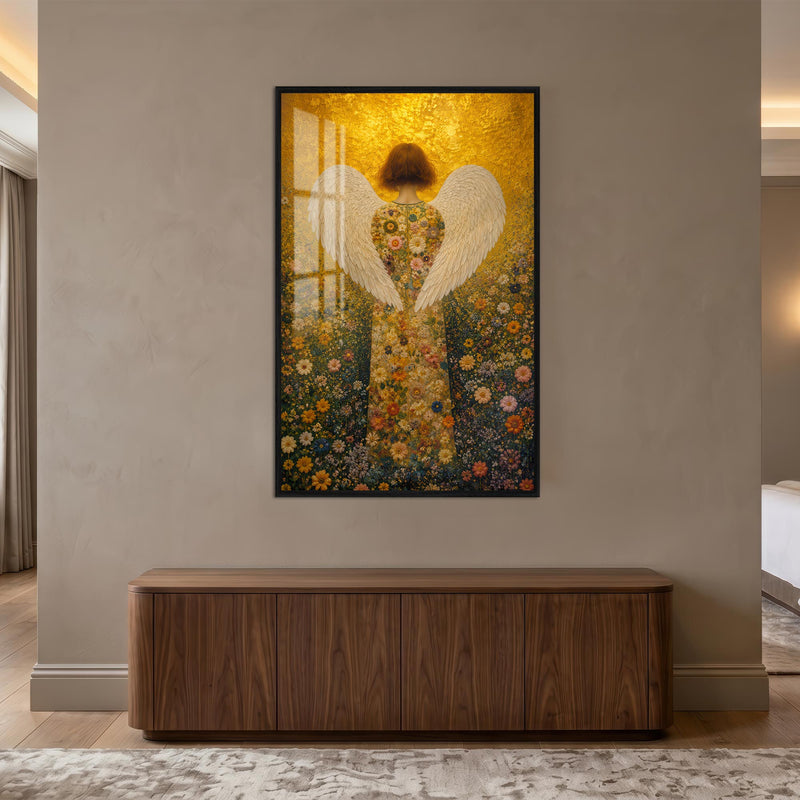 Çiçeklerin Koruyucu Meleği Cam Tablo – Cam Tablo