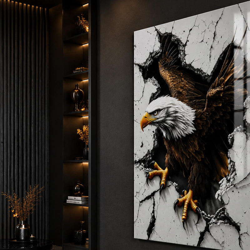 Duvarı Yaran Kartal Cam Tablo – Cam Tablo