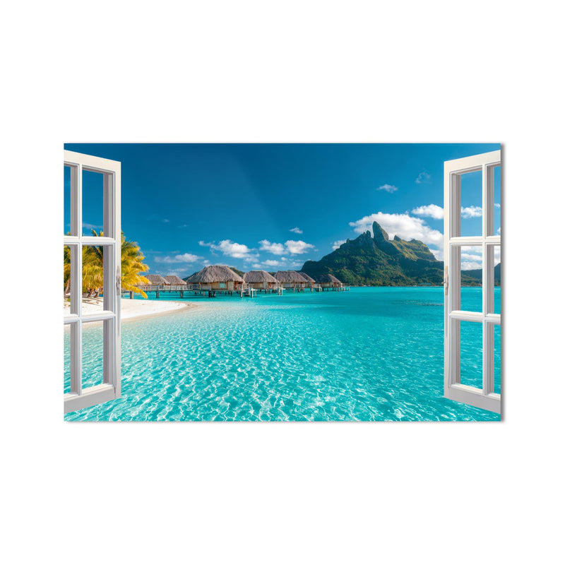Bora Bora Su Bungalov Cam Tablo – Cam Tablo