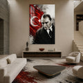 Düşünceli Atatürk Cam Tablo