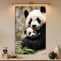 Anne Panda ve Yavrusu Cam Tablo – Cam Tablo