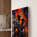 İki Kontrbasçı Soyut Kompozisyon Cam Tablo – Cam Tablo