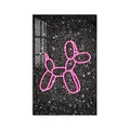 Neon Pembe Balon Köpek Cam Tablo – Cam Tablo