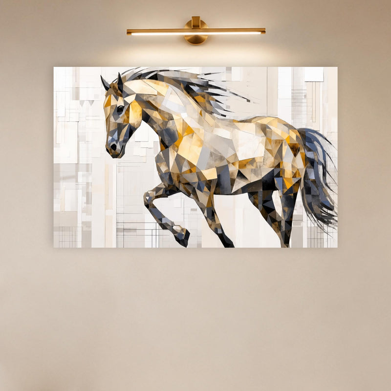 Kristal Geometrik At Cam Tablo – Cam Tablo