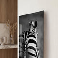 Zebra Sırtı Siyah Beyaz Cam Tablo – Cam Tablo