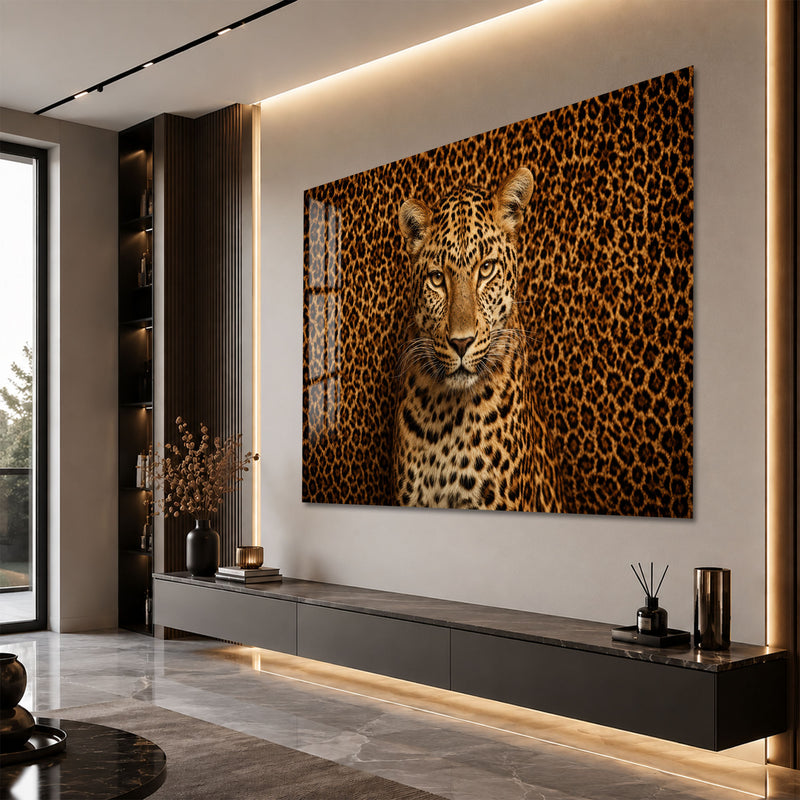 Leopar Desenli Fonda Leopar Cam Tablo – Cam Tablo
