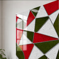Vitray Geometrik Üçgen Cam Tablo – Cam Tablo
