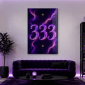 Mor Neon 333 Geçidi Cam Tablo – Cam Tablo
