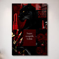 Bordo Panter Bolluk Kolajı Cam Tablo – Cam Tablo