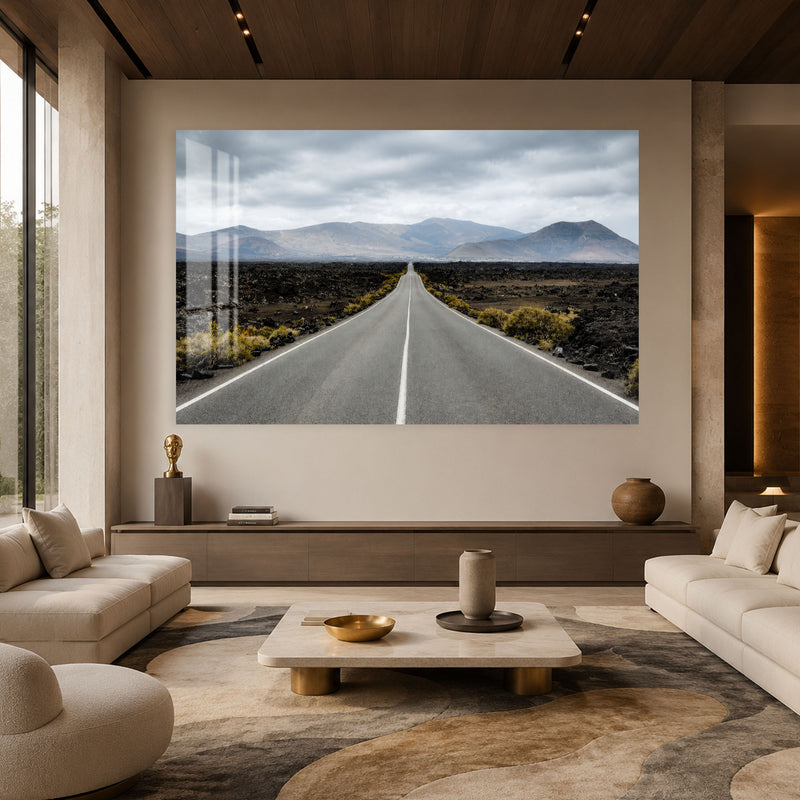 Volkanik Arazide Uzun Yol Cam Tablo – Cam Tablo