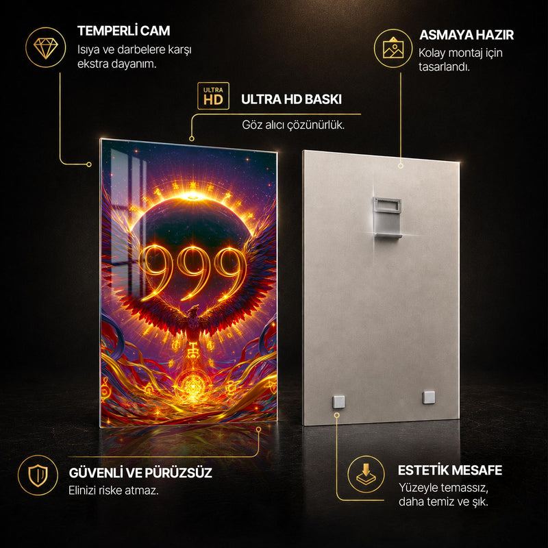 Ateş Halkasında 999 Cam Tablo – Cam Tablo