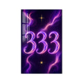 Mor Neon 333 Geçidi Cam Tablo – Cam Tablo