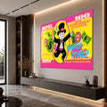 Para Adam 100 Dolar Pop Art Cam Tablo – Cam Tablo