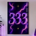 Mor Neon 333 Geçidi Cam Tablo – Cam Tablo