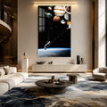 Gezegenlere Uzanan Astronot Cam Tablo – Cam Tablo