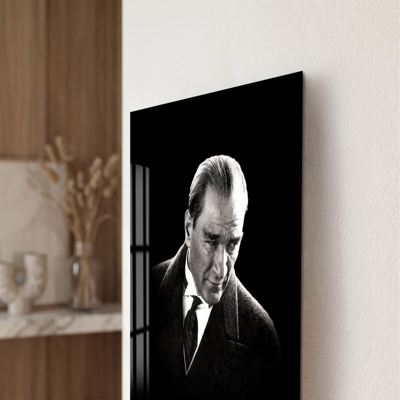 İmzalı Atatürk Cam Tablo