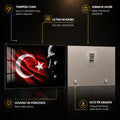 Bayrak ve Profil Atatürk Cam Tablo