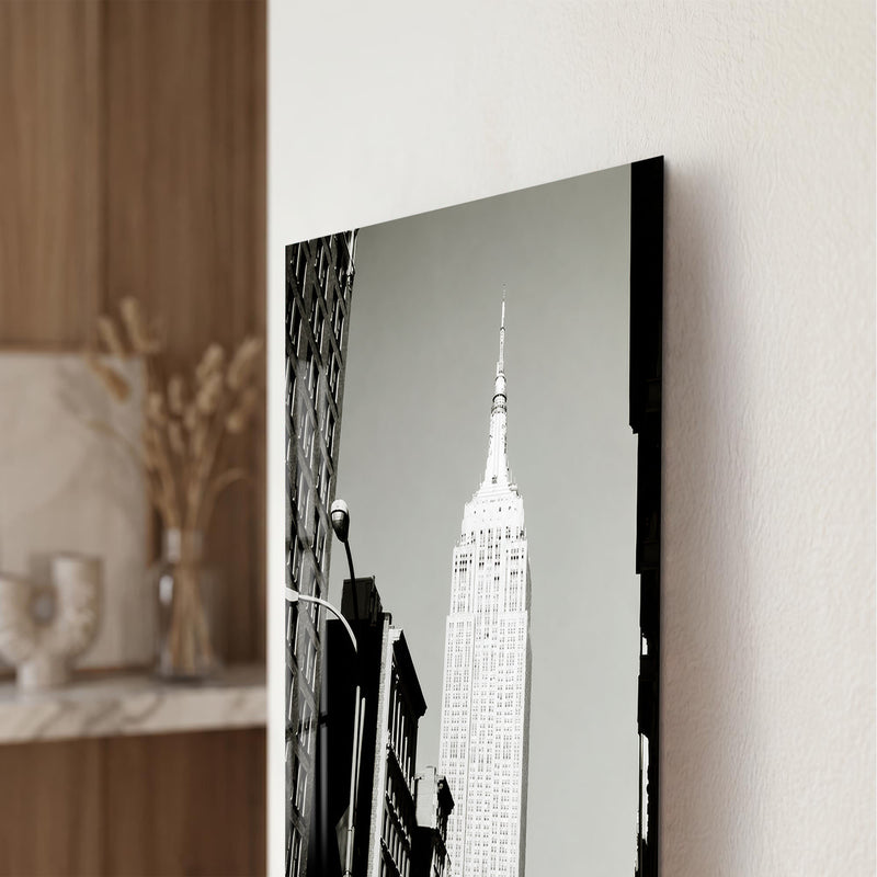 Empire State Siyah Beyaz Cam Tablo – Cam Tablo