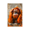 Düşünceli Orangutan Cam Tablo – Cam Tablo