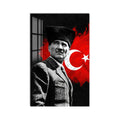 Fırça Bayraklı Atatürk Cam Tablo